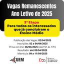 Vagas Remanescentes 2025 - 3ª etapa EM.png
